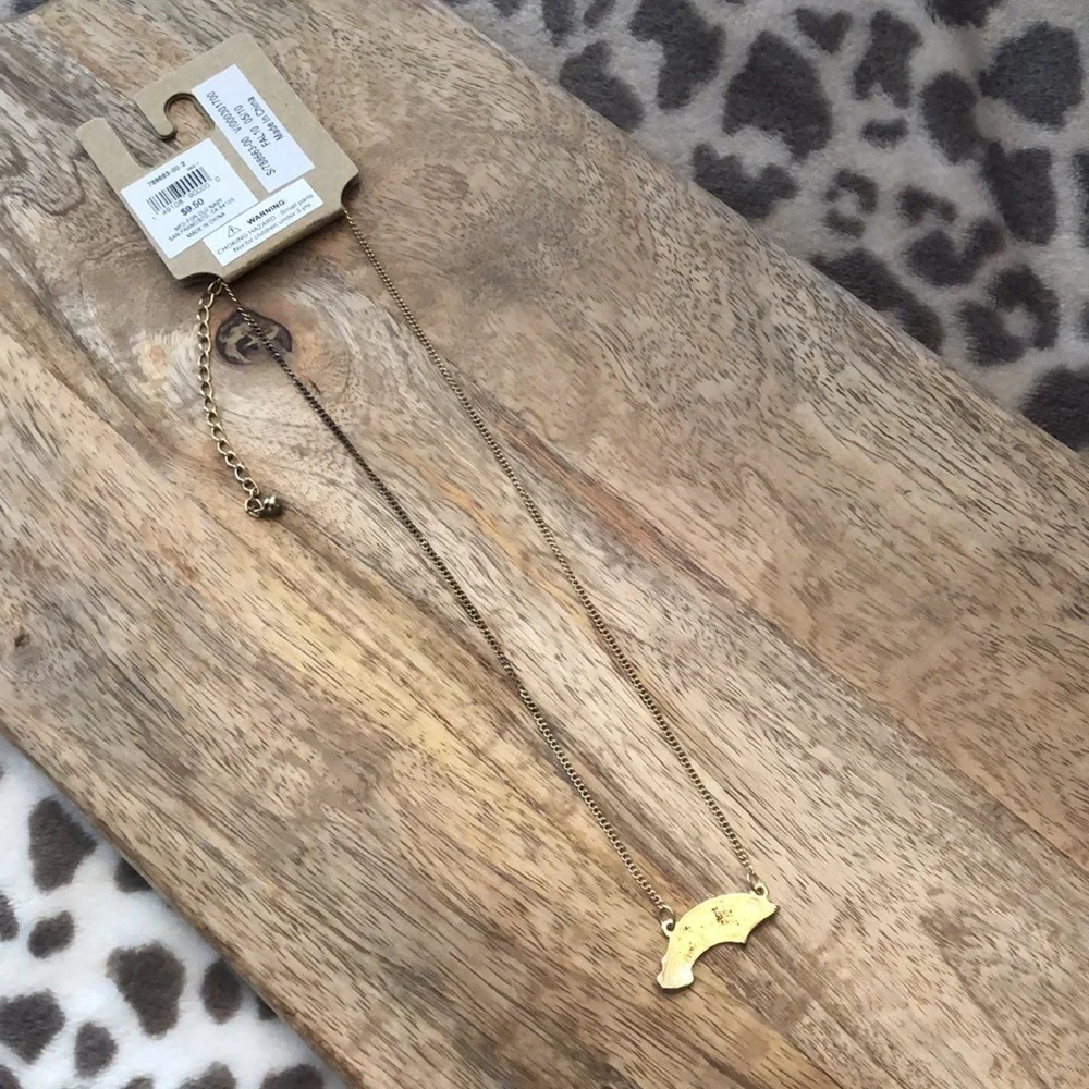 Old Navy Gold Rainbow Heart Necklace